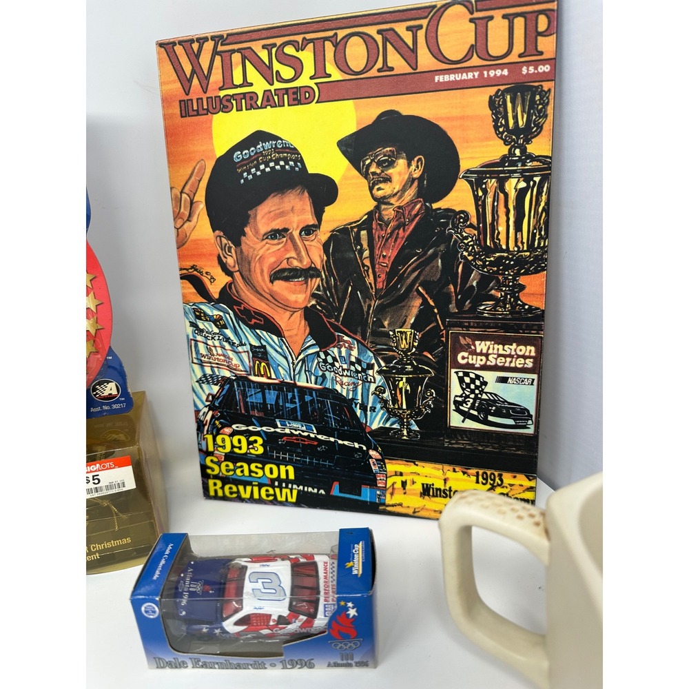 Dale Earnhardt Sr #3 NASCAR Memorabilia Lot Magazine Mug Diecast  Figurine - Picture 7 of 9